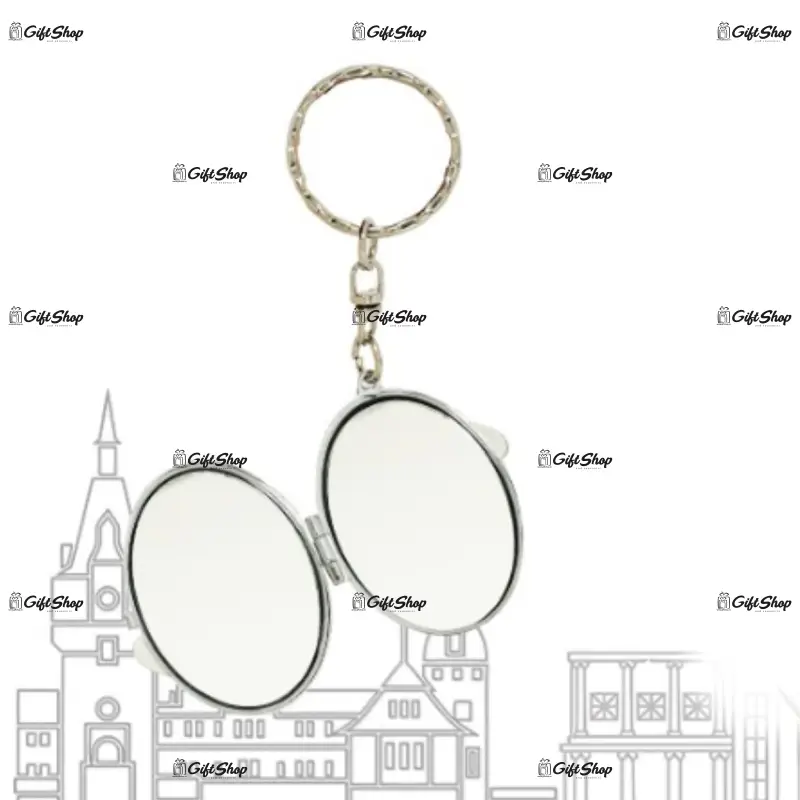 Breloc oglinda realizat din metal – design romania b